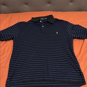 Polo by Ralph Lauren Black & Blue Striped Polo